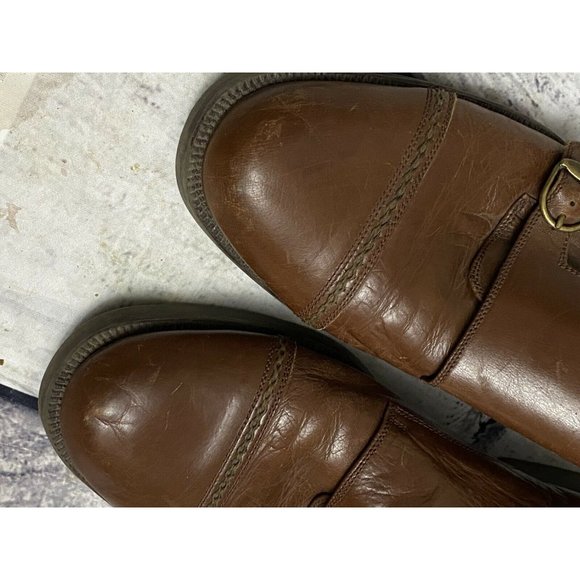 JONATHAN RICHARDS MEN'S BROWN GENUINE DOUBLE MONK STRAP DRESS SHOES SZ 10.5 D - Picture 5 of 9